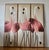 Vintage Hand Painted Flamingos Three Panel Screen Room Divider For Sale - Image 10 of 18