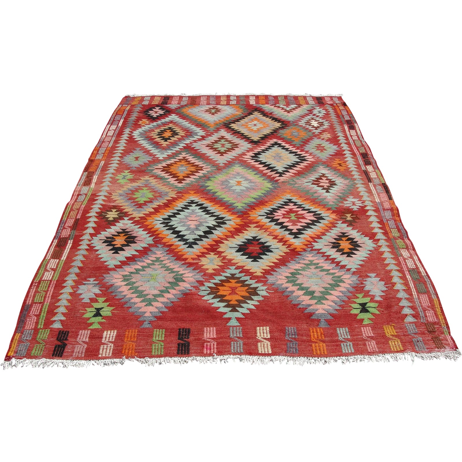 Vintage Turkish Kilim Rug 5'12" X 8'11" Chairish