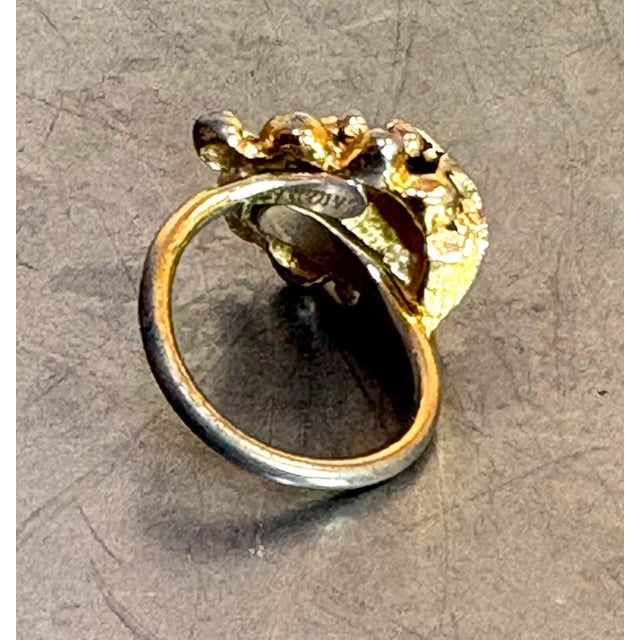 Sarah Coventry Sarah Coventry Gold Tone Adjustable Grape Bunch Ring For Sale - Image 4 of 5