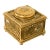 Tiffany Studios New York Grapevine Bronze Doré and Favrile Slag Glass Inkwell For Sale