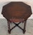 Late 19th Century Antique Hexagonal Side or Center Walnut Table With Six Carved Legs For Sale - Image 5 of 13