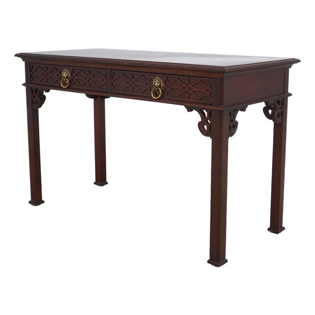 Baker Historic Charleston Chippendale Mahogany Desk For Sale