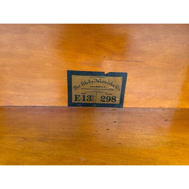 Early 20th Century Globe -Wernicke Antique Tiger Oak Two Stacking Bookcase For Sale - Image 10 of 15