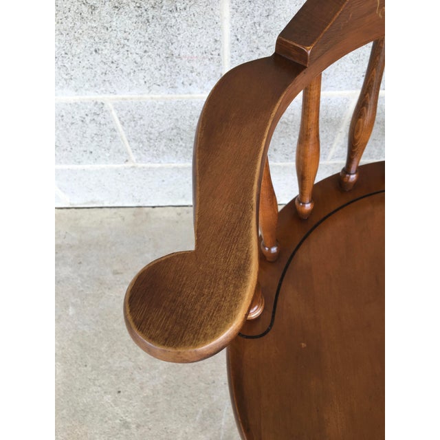 L Hitchcock Harvest Paint Decorated Solid Maple Captain S Chair Chairish