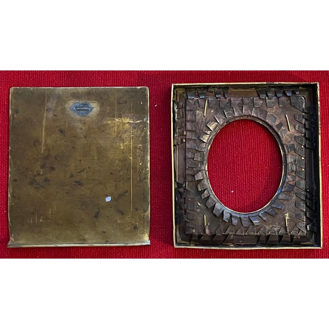 Antique 19th Century French Empire Gilt Bronze Ormolu Small Picture Frame For Sale - Image 15 of 18