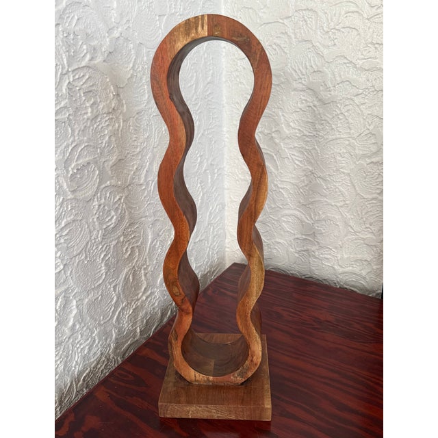 Alvar Aalto Vintage Curved Bentwood Single Bottle Wine Rack For Sale - Image 4 of 9