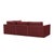 2020s Willow Berry Red with Mauve Piping Modular 5-Piece Performance Velvet RAF Sectional For Sale - Image 5 of 6
