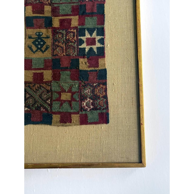 Two Framed Pre-Columbian Textile Fragments Inca Culture Peru For Sale - Image 4 of 15