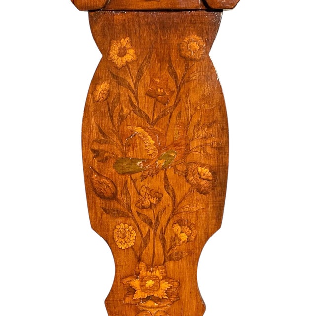 Trouvailles Furniture Inc. Vintage Trouvailles Marquetry Desk Chair With Unique Bird & Moth Inlay For Sale - Image 4 of 12