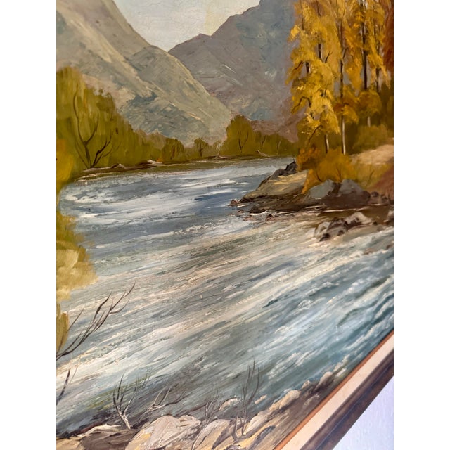 Selling a spectacular, massive mid-century impressionist landscape oil painting by listed California artist Virginia Lynn...