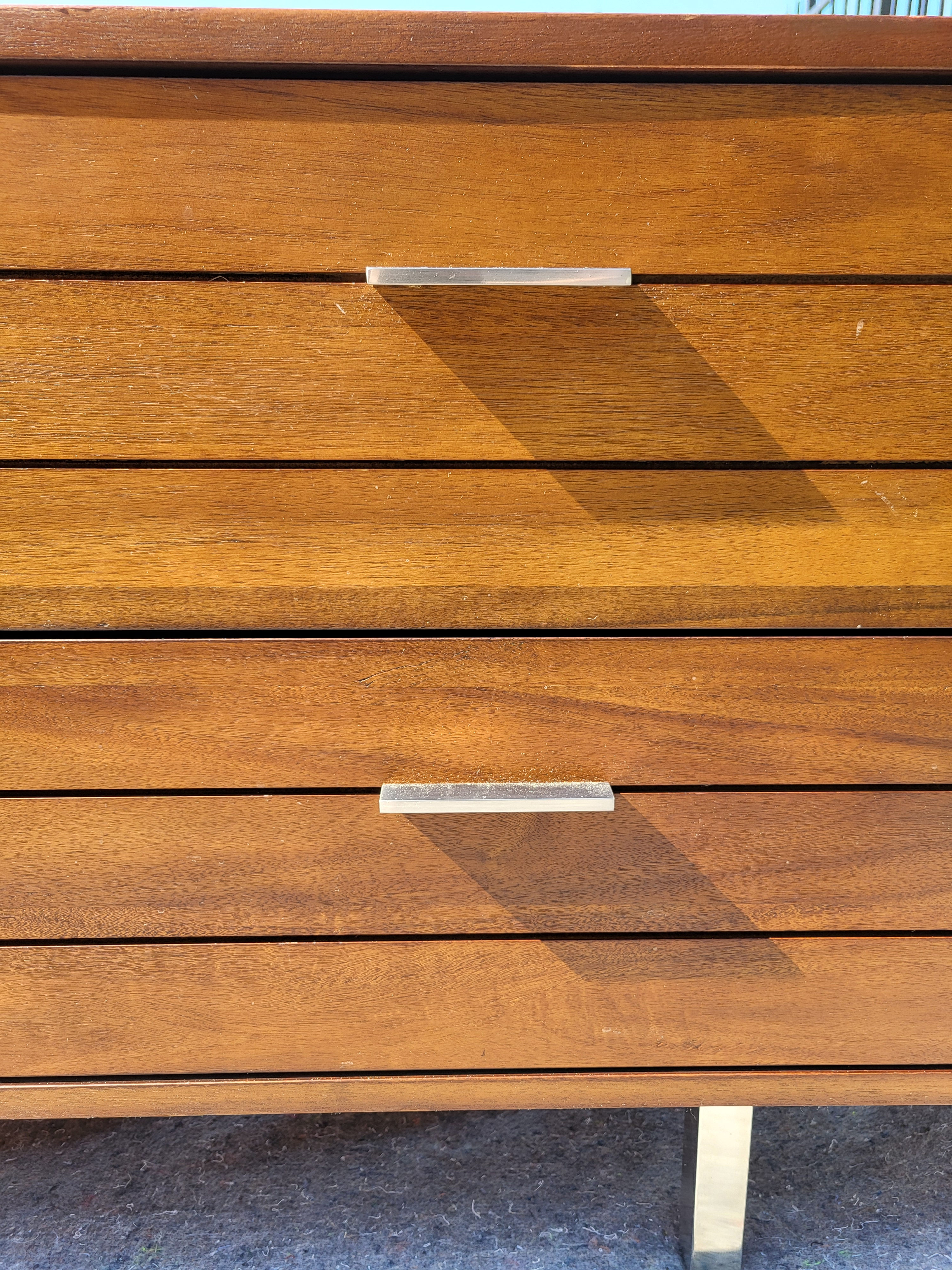 Cb2 Linear Low 4-Drawer Wood Dresser