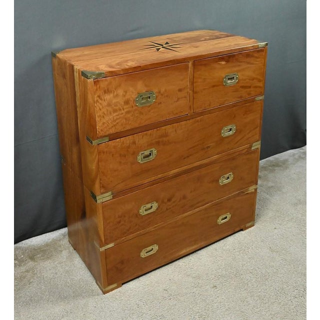 20th Century Mahogany Marine Chest of Drawers, India For Sale - Image 5 of 18