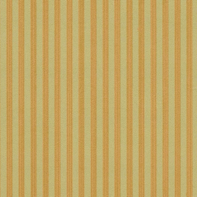 Schumacher Sample - Schumacher Edwin Stripe Narrow Wallcovering In Lemon Sage For Sale - Image 4 of 4