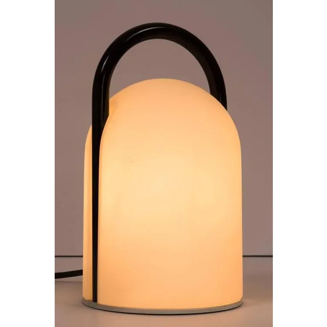 Mid-Century Modern 1980s Romolo Lanciani Brown and Glass 'Tender' Table Lamp for Tronconi For Sale - Image 3 of 7