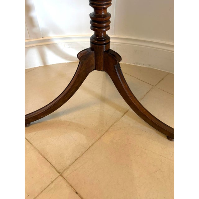 Antique Georgian Mahogany Tilt Top Tripod Table with Turned Column, 1800 For Sale - Image 6 of 8