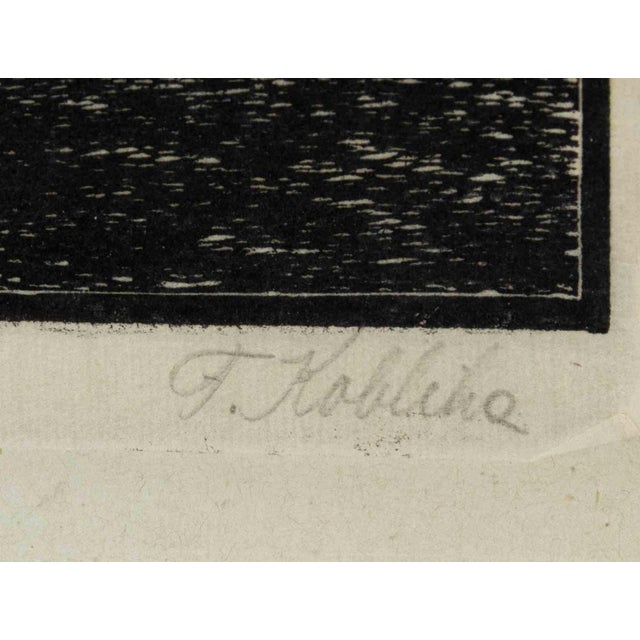 Frantisek Kobliha, Na brehu (On the Shore), Woodcut, 1909 For Sale - Image 3 of 4