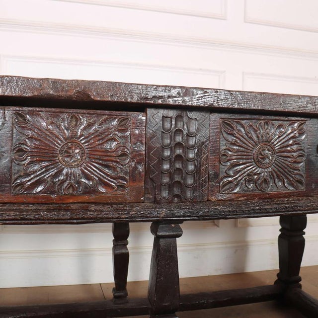 Antique Spanish Oak Console Table, 1600s For Sale - Image 10 of 18