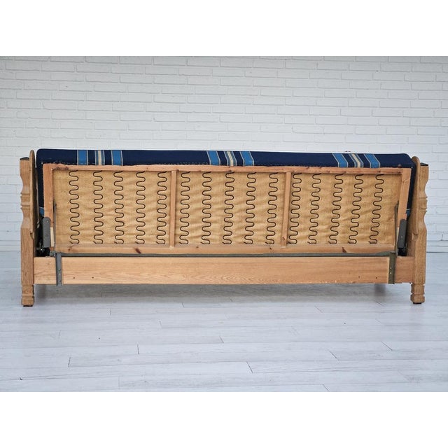 Danish Sleeping Foldable Sofa in Oak, 1970s For Sale - Image 12 of 18