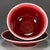 1990s Langyao Red Porcelain Gaiwan Tea Set, Ox‑Blood Red Glaze Teacup With Lid & Saucer For Sale - Image 4 of 9