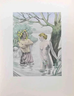 Umberto Brunelleschi, Adam and Eve, Lithograph, 1930s