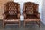 English Georgian Wingback Armchairs, Leather Upholstery, Circa 1940s For Sale - Image 3 of 17