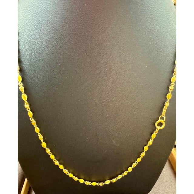 24 Karat Pure Gold Hand Made Yellow Gold Bead Necklace, 13 Gm, 18 Inch For Sale - Image 10 of 18