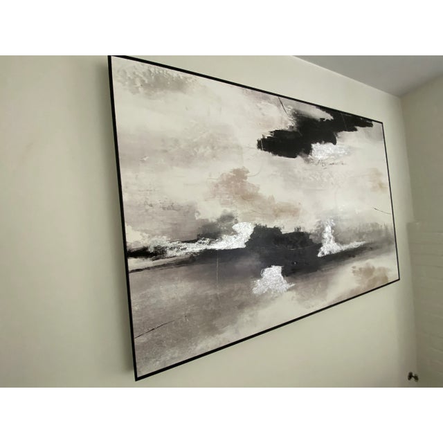 Rughills Vintage Abstract Large Hand Painted Artwork Framed | Chairish