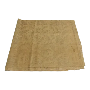 Vintage Camel Color Printed Asian Kesa Style Textile