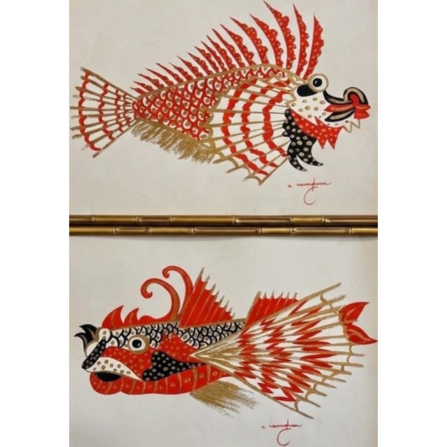 This is a set of mid-century Venetian modern fantastical fish by Antonio Ravagnan. He was a highly regarded Italian mid-...