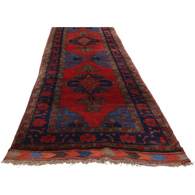 Antique Afghan Turkoman Rug, 02'10 X 30'01 For Sale - Image 4 of 9