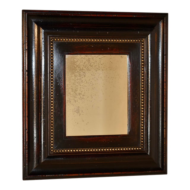 Vintage Mirror With Wide Molded Frame For Sale