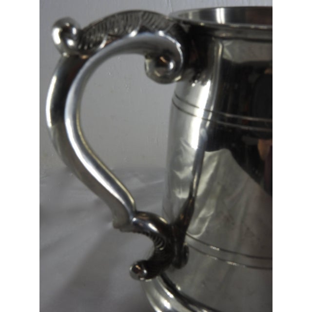 Sheffield Silver Co. Sheffield England Classic Engraved Pewter Tankard For Sale - Image 4 of 11