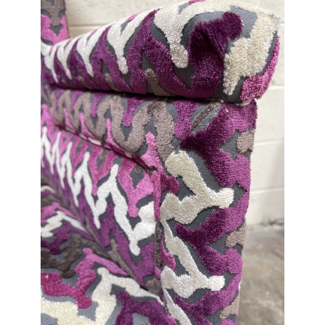 1950s Newly Reupholsterd Wing Back Chair For Sale - Image 5 of 7