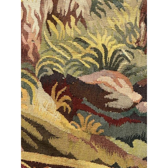 Mid-Century Modern French Handwoven The Village Tapestry from Aubusson, 1920s For Sale - Image 6 of 18