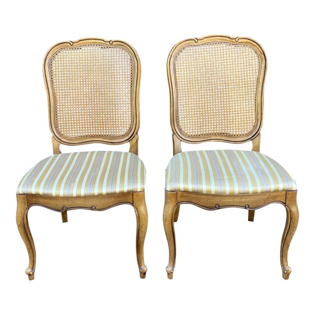 Vintage Thomasville French Louis XV Cane Back Dining Side Chairs a Pair Chairish