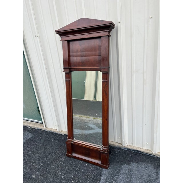 English 19th Century Empire Mahogany Framed Pier Mirror For Sale - Image 3 of 12