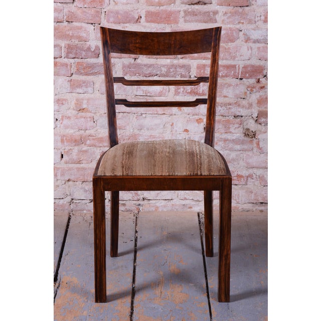 Art Deco Chairs in Walnut, Czech, 1920s, Set of 6 For Sale - Image 11 of 14