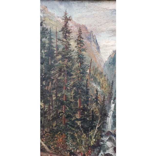 Late 19th Century "Boulder Canyon" Original Oil Painting by Learned C.1887 For Sale - Image 9 of 12