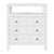 Spritely Home Accent Furniture Nora 27 in. W Rectangular Wood 3 Drawer Tall Nightstand with Open Shelf on Top, Textured White For Sale - Image 4 of 8