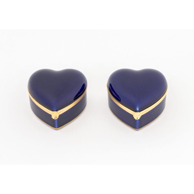KPM and Limoges Cobalt Blue Porcelain Boxes, 10 For Sale - Image 10 of 17