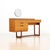 Brown Small Mid Century Teak Desk Vanity by Gunther Hoffstead for Uniflex For Sale - Image 8 of 10