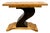 Art Deco Revival Burlwood Console Table With Sculptural Curved Base For Sale