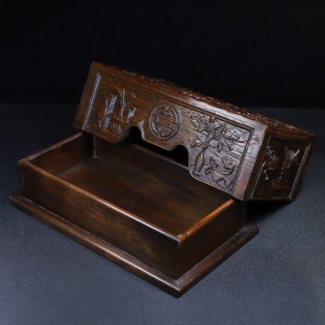 Dimensions: Height 13.5 cm (5.3") x Length 35.5 cm (14") x Width 20.5 cm (8.1") Material: Solid Hardwood (Huali Rosewood)...