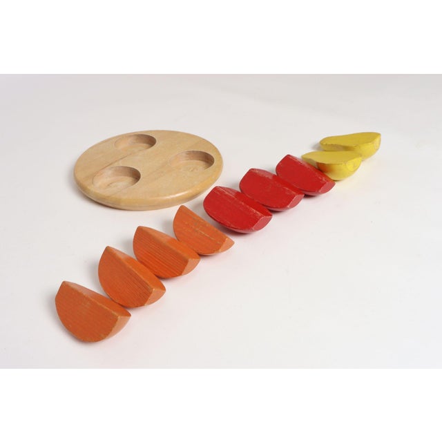 1970s Vintage Creative Playthings Wooden Fruit Puzzle / Instructional Toy For Sale - Image 5 of 12