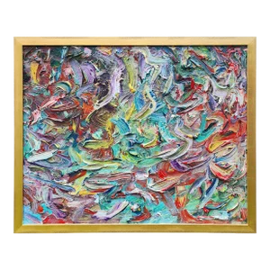 Contemporary Abstract Expressionist Original Oil Painting "Tree and Friends" by Barry Benner
