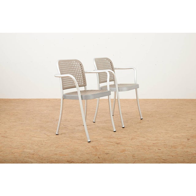 Silver Chair with Frame in Matte Aluminum by Vico Magistretti for De Padova, 1989 For Sale - Image 5 of 13