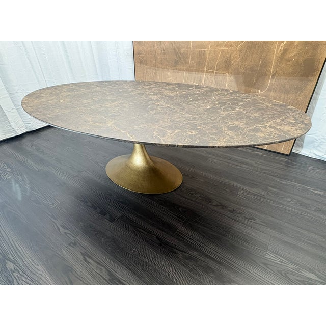 Rh Aero Stone Oval Dining Table — 96" For Sale In Columbus - Image 6 of 18