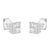 10K White Gold Diamond Stud Earrings (3/4 cttw, H-I Color, SI2-I1 Clarity) For Sale - Image 4 of 6