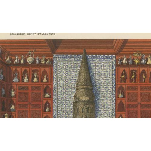 Henry-René dAllemagne, Ottoman Interior with Monumental Iznik Fireplace, ca.1900 For Sale - Image 5 of 10
