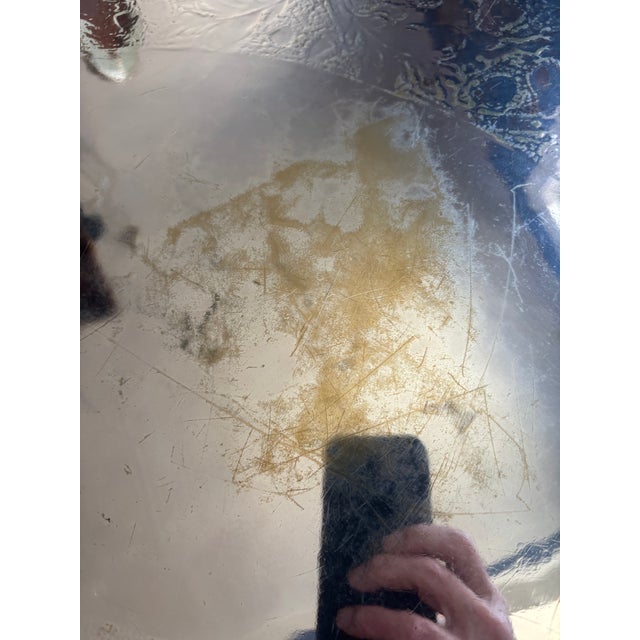 Monumental Silver Plate Reticulated Tray For Sale - Image 10 of 16